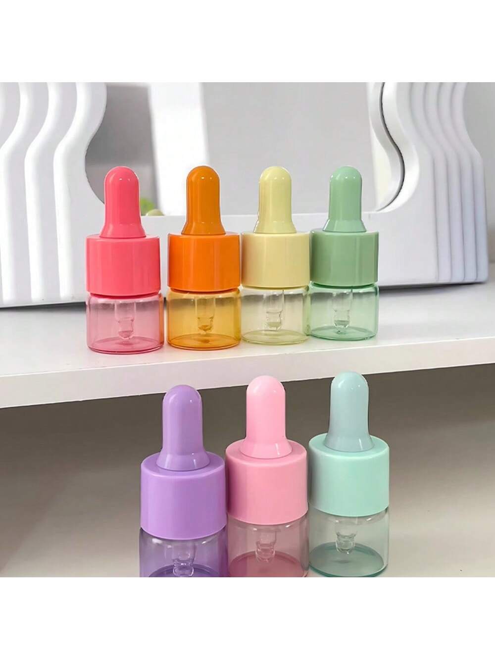Juice Bottle Dropper - 5 flaconi contagocce in vetro colorato