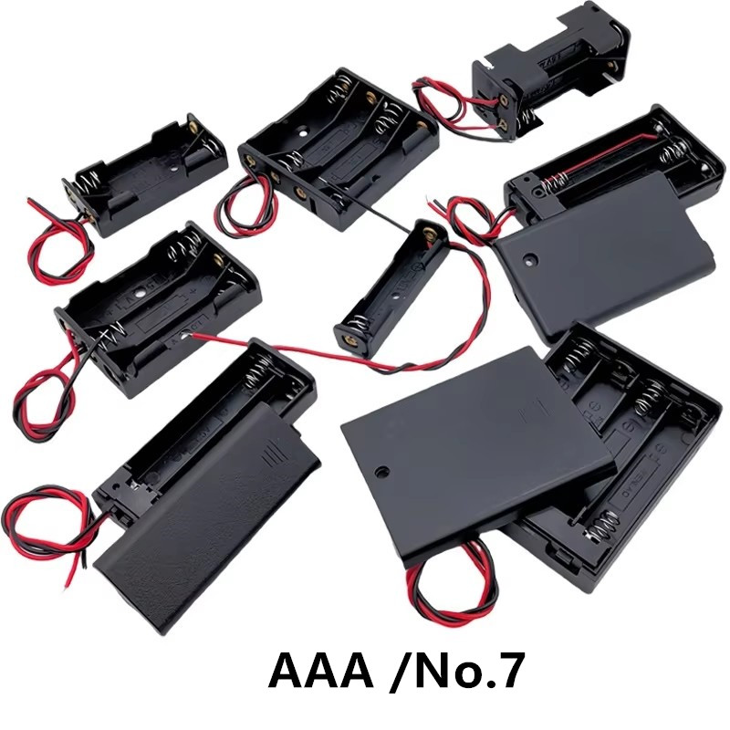 Battery Case Storage - 10 Pezzi Contenitore per Batterie AAA/N°7