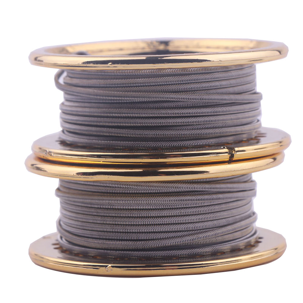 Clapton Wire Pre Built - XFKM 5M/roll NI80/A1/SS316L Alien v2 wire