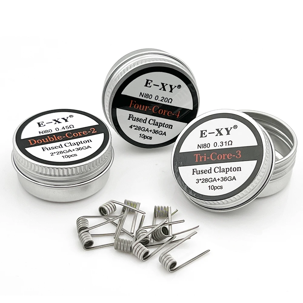 Clapton Wire Pre Built - 10 pz/scatola Ni80 Bobina Pre Costruita