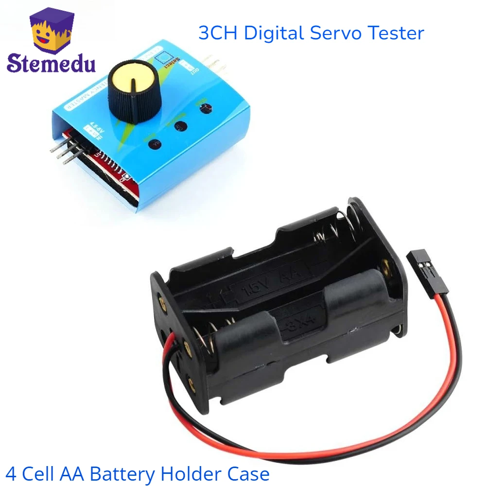 Battery Case Storage - Servo tester digitale 3CH Controller di
