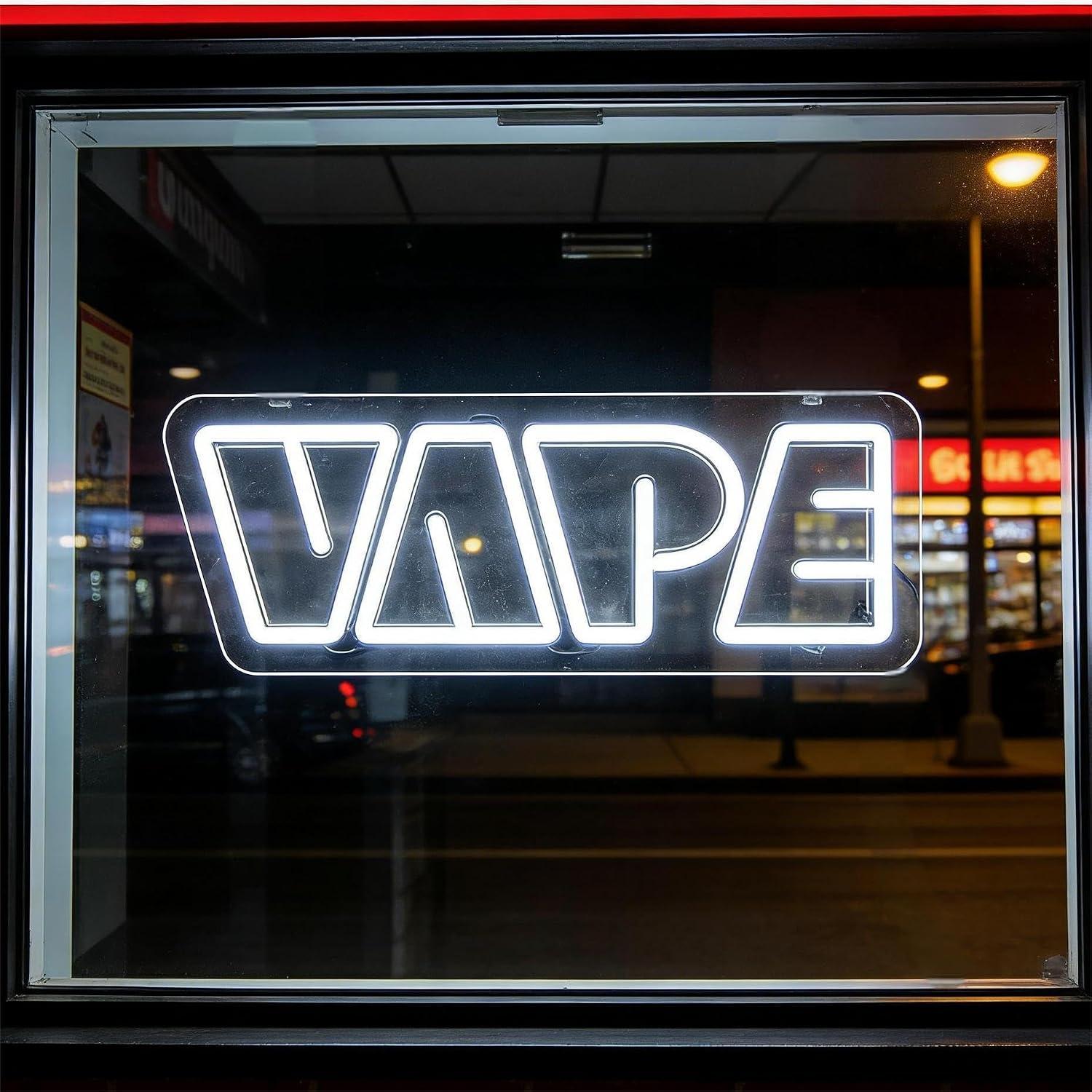 Vaping Store - Insegna al Neon VAPE con Luce