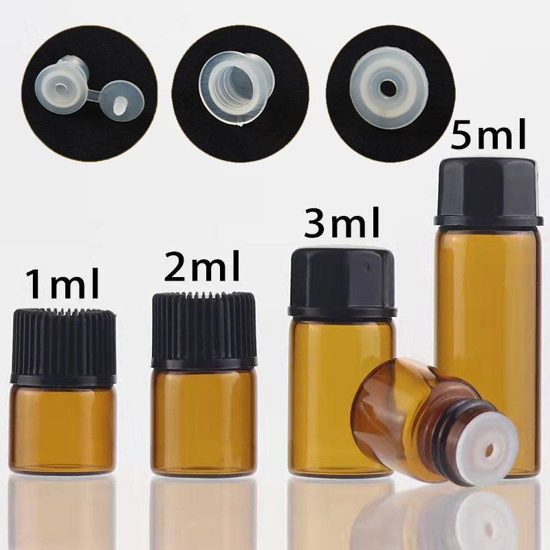 Juice Bottle Dropper - 10X 100x 1/2/3/5/10ML Mini Ambra Bottiglie