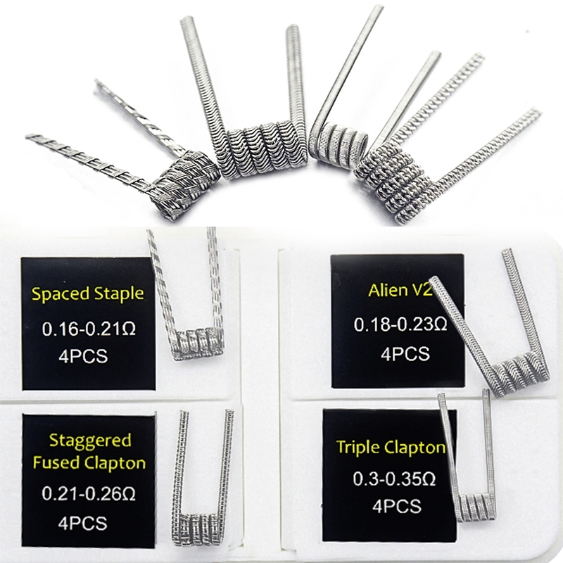 Clapton Wire Pre Built - 16 pz NI80 Fused Clapton Bobina