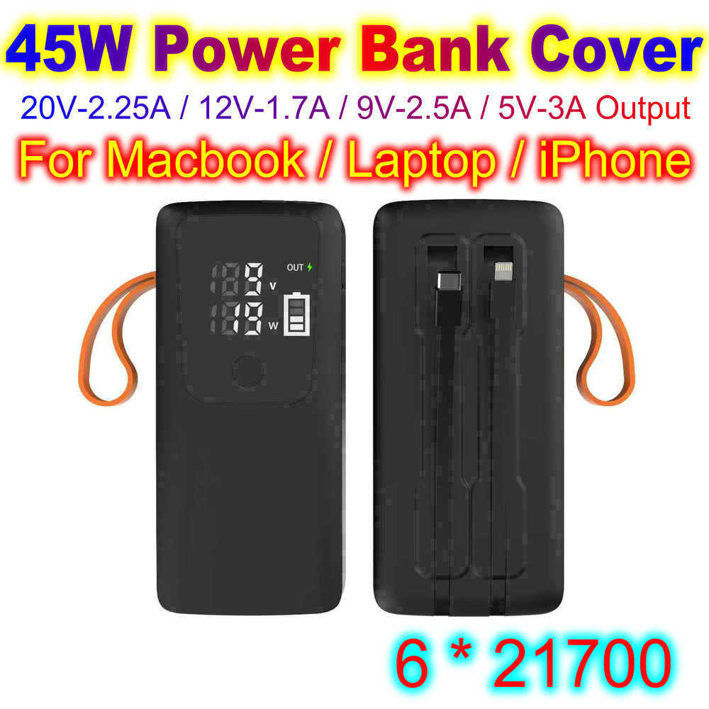 Battery Case Storage - 45W Power Bank Shell 21700 Custodia