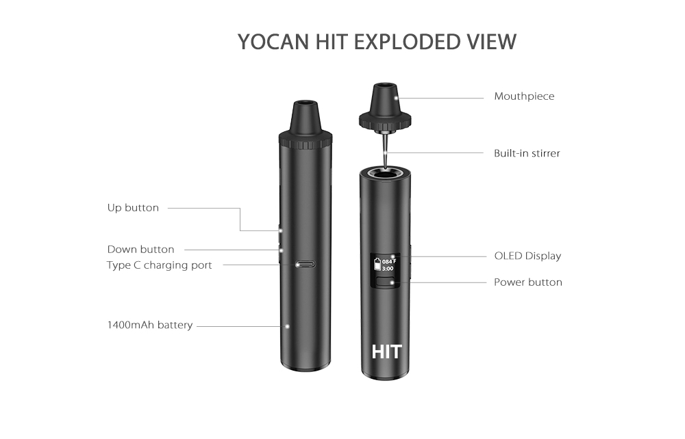 Originale Yocan Hit Kit vapori - Vaping Area recensione e prezzo