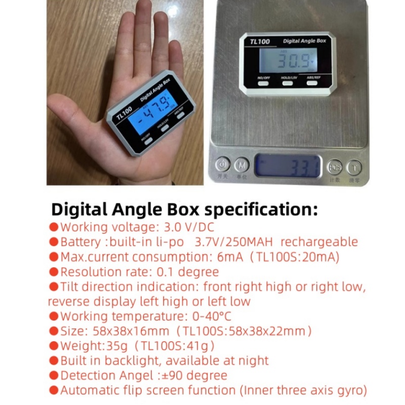 Misuratore di angolo orizzonta - Battery Case Storage recensione e prezzo