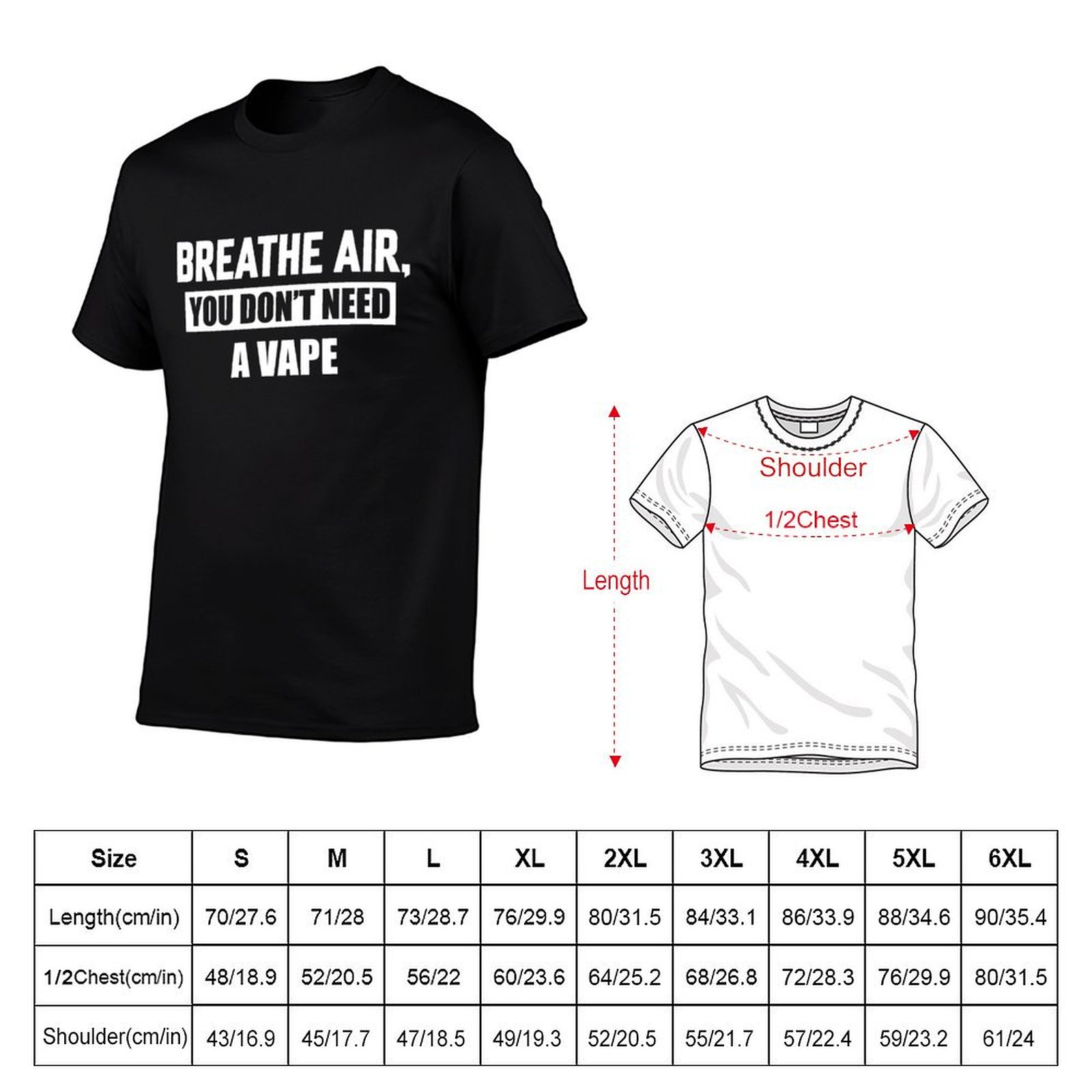 T-shirt Breathe Air, You Don't - Vaping Air recensione e prezzo